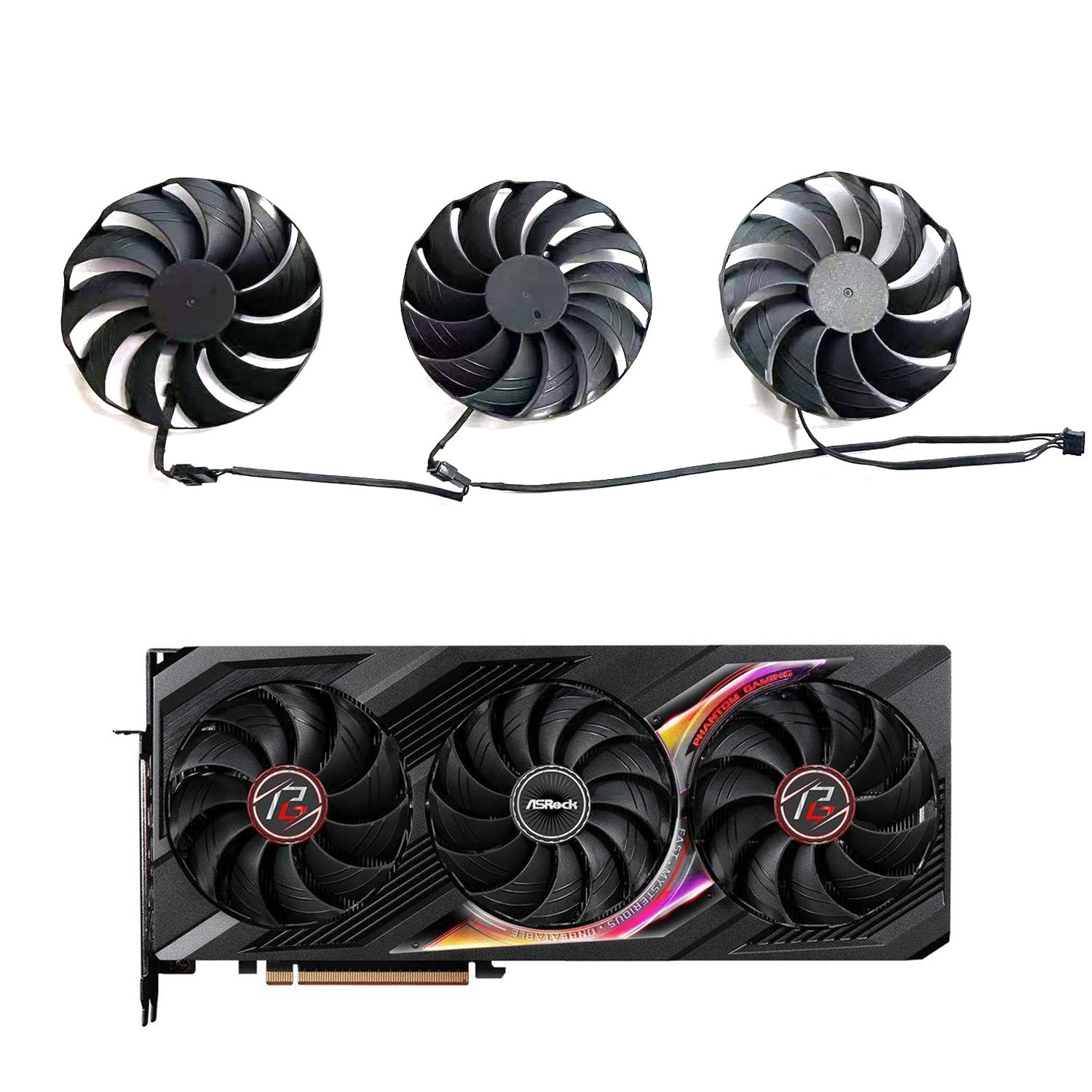 Rx 7800 Xt 16Gb - Novo Ventilador de Resfriamento 4PIN 98MM