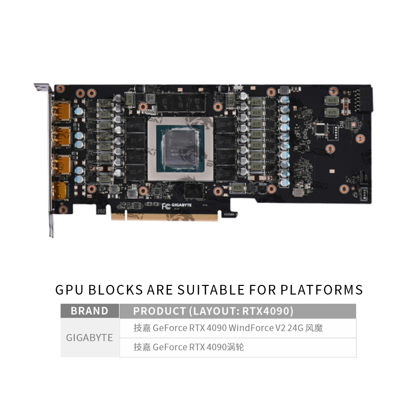 Bykski N-GV4090WF-X-V2 bloco g - Rtx 4090 Water Block Full Cover avaliação e preço