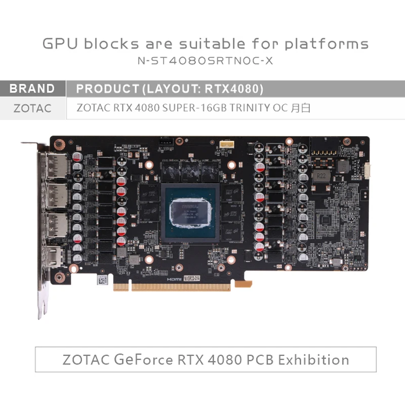 Bloco de GPU Bykski para Placa - Rtx 4080 Water Cooling Block avaliação e preço